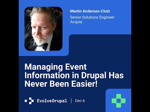 Preview image for the video "EvolveDrupal Toronto 2024: Martin Anderson-Clutz - Managing event information in Drupal has ...". Preview image for the video "EvolveDrupal Toronto 2024: Martin Anderson-Clutz - Managing event information in Drupal has ...".