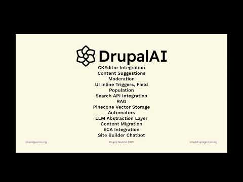 Preview image for the video "From Chatbots to Content Magic The AI Driven Future of Drupal". Preview image for the video "From Chatbots to Content Magic The AI Driven Future of Drupal".